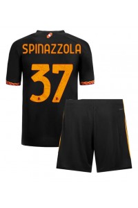 AS Roma Leonardo Spinazzola #37 Jalkapallovaatteet Lasten Kolmas peliasu 2023-24 Lyhythihainen (+ Lyhyet housut)